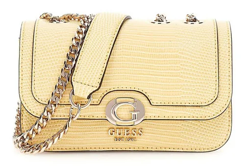 GUESS Umhängetasche Mini Convertible XBody Flap - Stilvolle Umhängetasche aus robustem Polyurethan mit verstärkter Kette, ideal für den Alltag. Praktische Fächer für Kreditkarten und mehr sorgen für Ordnung.