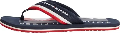 Tommy Hilfiger Herren Patch Print Hifiger Beach Sandal Fm0fm05903 Zehentrenner, Blue (Desert Sky), 42 EU