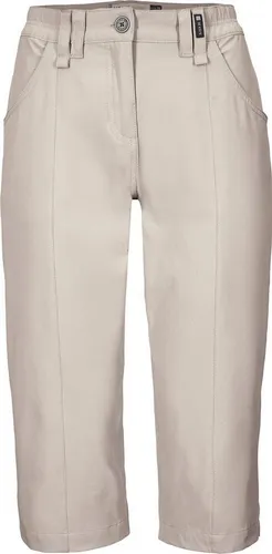 G.I.G.A. DX by killtec 3/4-Hose GS 8 WMN PNTS - Schnelltrocknende Caprihose in Beige/Braun mit HYDROCOOL-Technologie. Ideal für aktive Frauen, bietet hohen Tragekomfort und praktische Autolock-Reißverschlüsse.