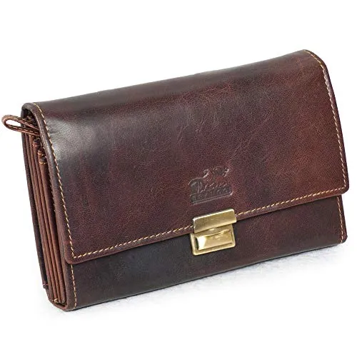 Branco Profi Kellnerbörse Kellnergeldbeutel aus Echt-Leder, Braun, 79432
