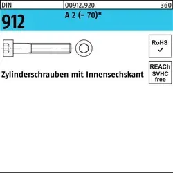 Zylinderschraube DIN 912 Edelstahl A2-70 M8 x 140mm - Hochwertige Zylinderschraube aus Edelstahl A2-70, ideal für langlebige Verbindungen in der Bau- und Möbelindustrie. Metrisches Gewinde, Innensechskant für präzises Anziehen.
