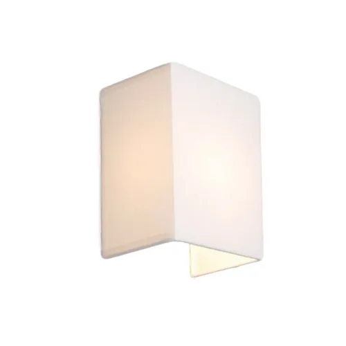 Qazqa - Moderne Ländliche Wandleuchte mit Stoffschirm - Wandleuchte für Wohnzimmer und Schlafzimmer, dimmbar und LED geeignet (E27). Stilvolles Design in Weiß und Crème bringt moderne Eleganz in Ihr Zuhause.