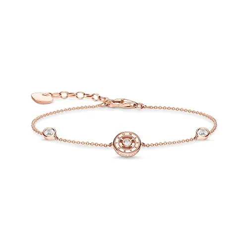 Thomas Sabo Damen Armband Kreise mit weißen Steinen in gold von THOMAS SABO