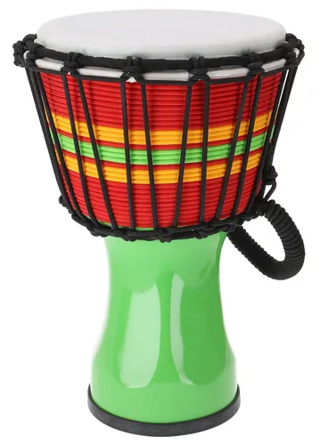GURU SHOP Farbige Djembe/Holztrommel/Percussion Rhythmus Klang Instrument - Grün 32 cm