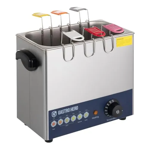 GastroHero Eierkocher Eco 6 - Langlebig & Effizient - Eierkocher für Gastronomiebedarf, hergestellt aus hochwertigem Edelstahl, mit Regelthermostat und Überhitzungsschutz für bis zu 6 Eier. Ideal für professionelle Küchen.