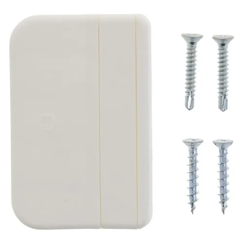 HOPPE Balkontürgriff Kunststoff weiß Ziehgriff Balkontür K435 1 Stück Terrassentürgriff mit Schrauben