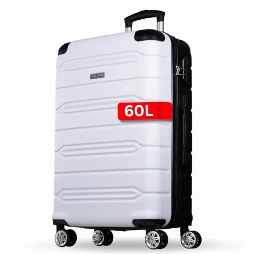 NOWI Hartschalenkoffer Mittelgroß – 62,7L Volumen - Koffer, ideal für Flugreisen mit 62,7L Volumen und sicherem Zahlenschloss – leicht, stabil und mit 360° drehbaren Rollen für müheloses Manövrieren.