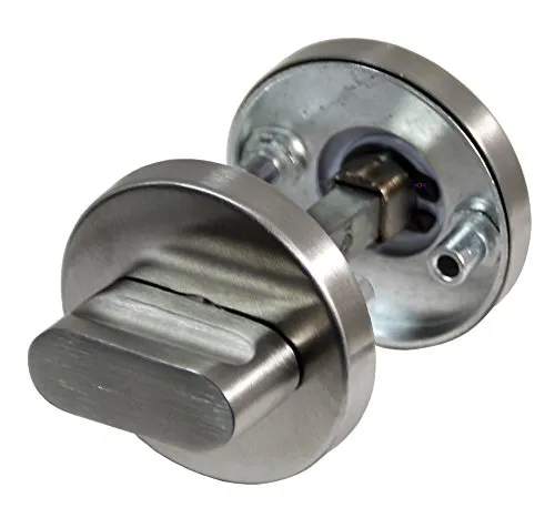 Häusler Edelstahl WC Drehriegel WCR 1 mit Frei Besetzt Anzeige - Türbeschläge für Badezimmertüren, aus hochwertigem V2A Edelstahl, langlebig und mit praktischer Frei/Besetzt Anzeige für mehr Privatsphäre.