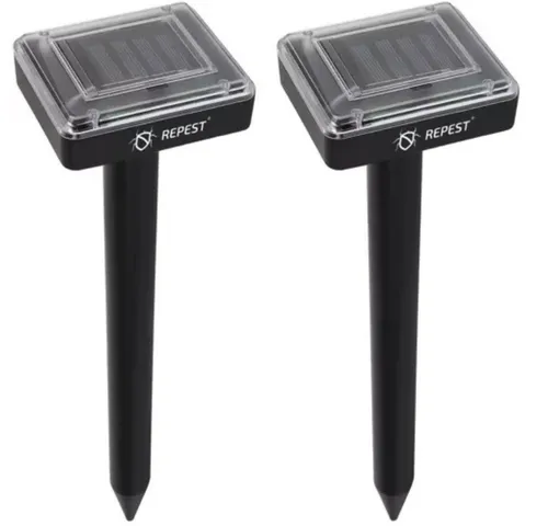 Produktbild Repest Maulwurfgitter Maulwurfschutz Solar Abwehr, 38x9.3x38 cm, Spar-Set, 2-St., wasserfest praktisch, Ton wird im 20-Sekunden-Takt abgegeben