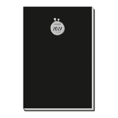 Trötsch Taschenkalender A6 schwarz 2027: Wochenkalender