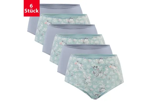 celodoro Taillenslip Damen Taillenslip 6er Pack, Microfaser, Blümchen-Muster