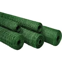 Karat Drahtzaun für Garten und Kleintiere 0,5 x 10 m Sechseckgeflecht Maschenweite 13 mm Grün