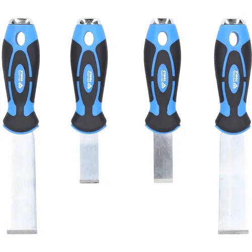 Universal-Schaber-Satz Dichtung Entferner 4-tlg - 4-teiliges Set für effektives Entfernen von Dichtungen, mit ergonomischem 2-Komponentengriff und langlebiger Edelstahl-Klinge – ein Qualitätswerkzeug von KS TOOLS.