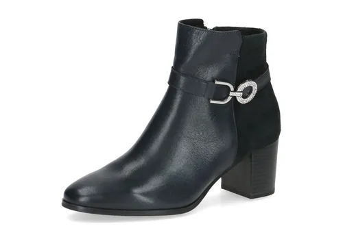 Caprice Stiefelette, Blockabsatz, Businessschuh mit hübschem Schmuckverzierung
