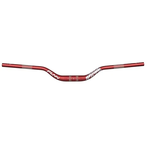 Funn Upturn Hochgelegener Mountainbike-Lenker mit 35mm Klemmbreite und 800mm Breite, langlebiger und leichter Legierungs-Riser-Lenker für MTB und BMX, 55mm Erhöhung (Rot)