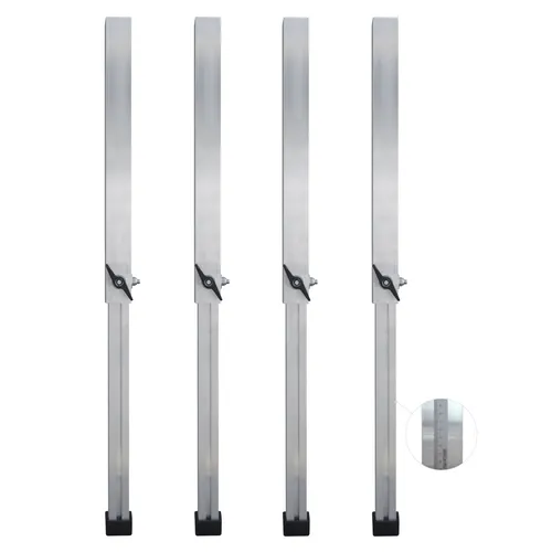 lightmaXX ALU-STAGE Teleskopfüße Eco 4x Teleskopfuß 40-60cm - Sonstige, 4 verstellbare Teleskopfüße aus Aluminium, ideal für unebene Untergründe, sicher und robust mit rutschfesten Gummifüßen für Innen- und Außenbereich.