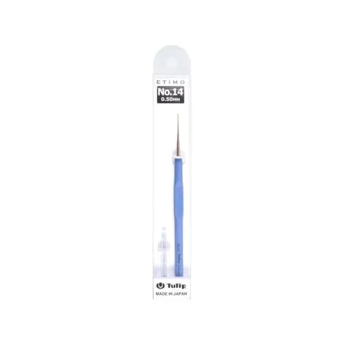 Tulip T13-14E Crochet Hook, Legierter Stahl, Blue, 40