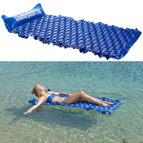 PEARL Luftmatratze Meer: Aufblasbare Komfort-Wasser-Luftmatratze, 155 x 76 cm, bis 80 kg (Wasser stabil, Aufblasbare Matratze, Luftmatratzen fürs)