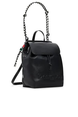 Desigual Half Logo Luena Backpack Schwarz in schwarz von Desigual