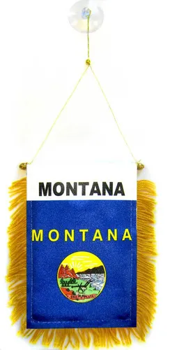 Wimpel MONTANA 15x10cm - BUNDESSTAAT MONTANA Mini Flagge 10 x 15 cm - Auto Penna