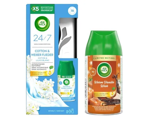 Air Wick Freshmatic Max Starter-Set Cotton & Weißer Flieder 250ml + 1xNachfüller