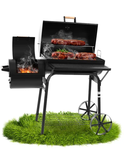 HECHT Sentinel Holzkohlegrill Grillwagen mit Deckel