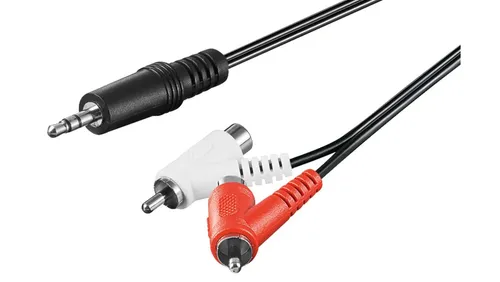 Kabel przejściowy audio, wtyk 3,5 mm na gniazdo/wtyk cinch - Długość kabla 1.5 m