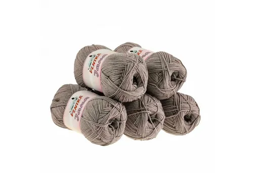 VLNIKA Strickgarn Jana 5 x 100g, kieselgrau, 330 m - Das weiche Strickgarn Jana ist ideal für kreative Projekte. Perfekt geeignet für Baby- und Kinderkleidung, überzeugt es durch seine angenehme Mischung und Vielseitigkeit. Erschaffen Sie wunderschöne Accessoires und Kleidung!