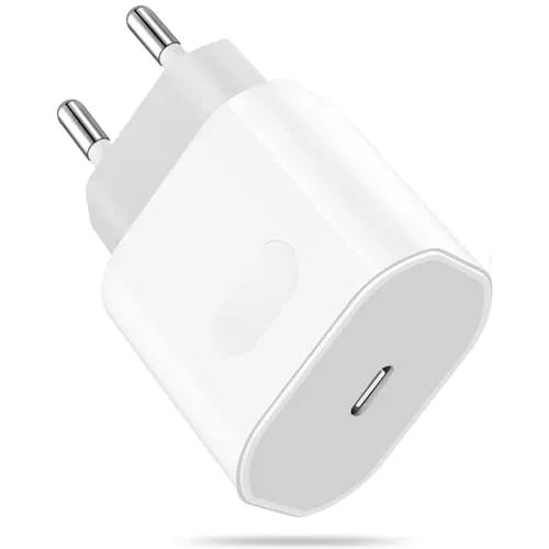 iPhone Ladegerät 20W USB C - Schnellladegerät für iPhone 17 bis 11 - Netzteile für Handys, blitzschnelles Laden in nur 30 Minuten bis zu 50 % für iPhone 15, kompakt und ideal für unterwegs.