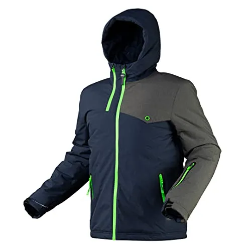 Neo Tools Herren Arbeitsparka, Membran-Jacke mit Kapuze, Gr. S-XXXL, 100% Polyester, Füllung PrimaLoft, atmungsaktiv (5.000 g/m2/24h), wasserdicht (8.000 mm Wassersäule)