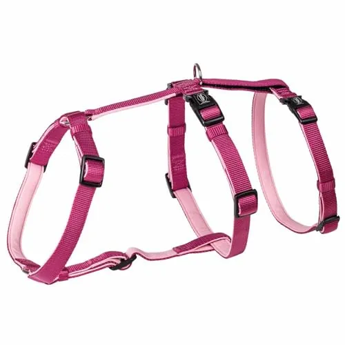 Nobby Hunde-Geschirr Turva - Sicherheitsgeschirr in Himbeer-Pink - Sonstiger Hundebedarf, sicheres und bequemes Geschirr für Hunde mit optimaler Passform (Halsumfang: 48-67 cm, Bauchumfang: 75-100 cm)
