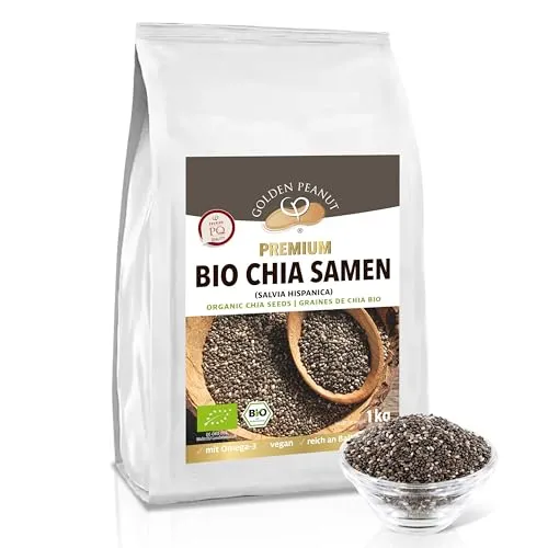 Bio Chia Samen 2 x 1 kg – Naturbelassene Superfood-Samen von GOLDEN PEANUT