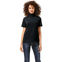 heine Rollkragen-Shirt Kurzarm schwarz Größe 48