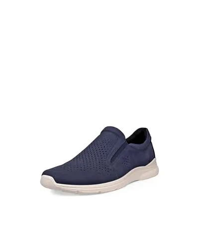 ECCO Herren Irving Sneaker, Marine, 48 EU - Herren-Sneaker aus atmungsaktivem Yak-Nubukleder mit flexibler PU-Laufsohle für höchsten Tragekomfort und optimale Luftzirkulation.