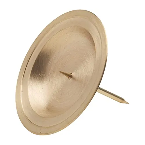 Nklaus Adventskranz Kranzteller Ø8,5cm Messing Gold matt Untersetzer Untertasse Kerzenhalter Tablett 10655