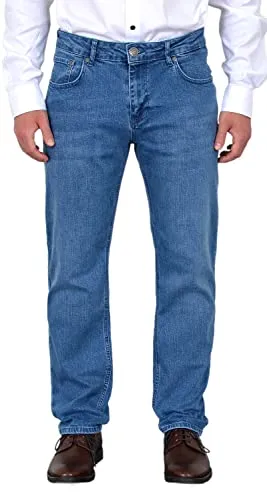 ADAM Straight Jeans Herren Stretch - Hochwertige hellblaue Jeans für den Alltag - Die ADAM Straight Jeans Herren Stretch bietet einen bequemen Regular Fit und ist ideal für Freizeit und Streetstyle. Hergestellt aus hochwertiger Baumwolle mit Stretch für optimalen Tragekomfort, geeignet bis Übergröße.