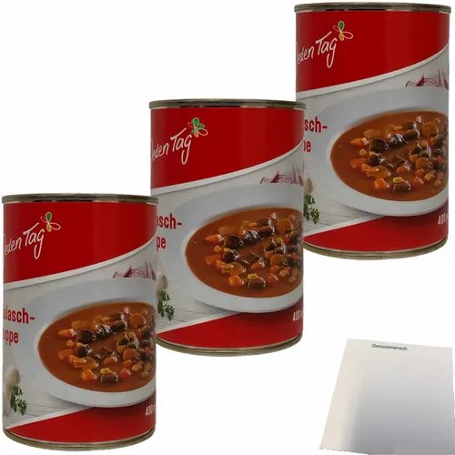 Jeden Tag Gulaschsuppe mit Rindfleisch 3er Pack 3x400ml usy Block