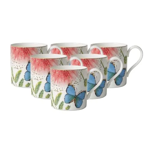Villeroy & Boch Amazonia Kaffeetasse 210 ml - 6er Set - Entdecken Sie das 6er Set der Villeroy & Boch Amazonia Kaffeetasse (210 ml) mit bunten Regenwaldmotiven. Hergestellt aus hochwertigem Premium Bone Porcelain, spülmaschinenfest und ideal für stilvolle Kaffeemomente.