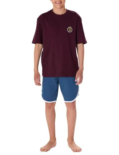 Schiesser Jungen Schlafanzug Set kurz aus 100% Bio Baumwolle – Größe 140 bis 176 - Bequemes und stylisches Schlafanzug Set für Jungen, gefertigt aus 100% Bio Baumwolle. Ideal für erholsame Nächte und sanfte Hautpflege. Perfekt für warme Nächte.