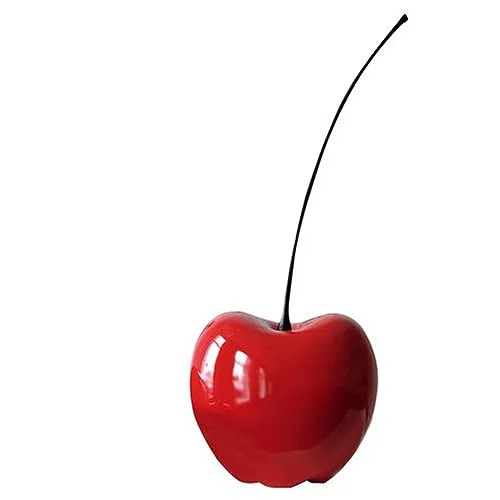 Casablanca 36408 Skulptur - Dekofigur Kirsche Passion - 90 cm Höhe - Sammlerfiguren - Ausdrucksstarke Keramikskulptur in leidenschaftlichem Rot, perfekt als Blickfang in jedem Raum.