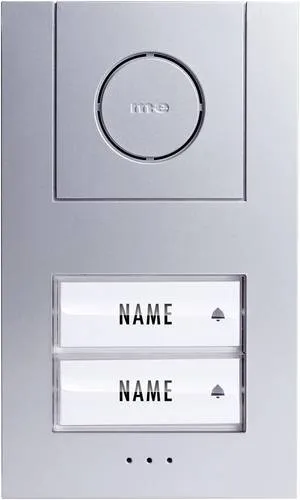 M-E Vistus AD ALU 420 S - Audio-Zusatz-Außenstation für 2-Familienhaus - Haus-Alarmanlagen: Robuste Aluminium-Außenstation für bis zu 4 Außen- und Innenstationen, ideal für Mehrfamilienhäuser.