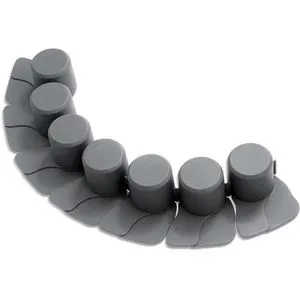 Prosperplast Rasenkante IPAL7 - 8 Stück, grau, 51 cm - Hochwertige Rasenkante aus langlebigem Kunststoff, ideal zum Schutz von Beeten und Rasen. UV-beständig und wetterfest, sorgt sie für eine ansprechende Gartenoptik und einfache Montage.