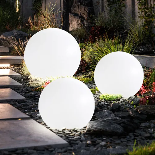Solarlampe Kugelleuchte 3er Set, wetterfest und dekorativ für den Garten