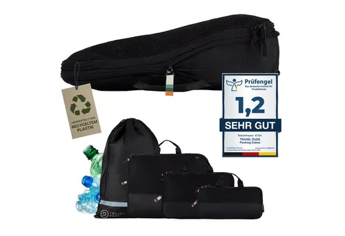 TRAVEL DUDE Kofferorganizer aus recycelten Plastikflaschen von TRAVEL DUDE