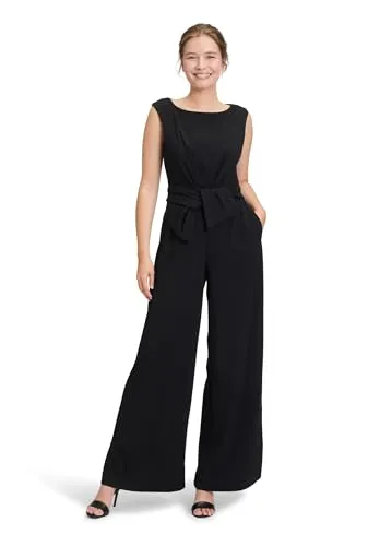 Vera Mont Damen Jumpsuit mit weitem Bein Schwarz, Größe 42 in schwarz von Vera Mont