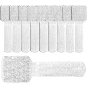 Label-the-cable Kabelhalter Wall Straps, LTC3120, Klettverschluss, selbstklebend, weiß, 10 Stück