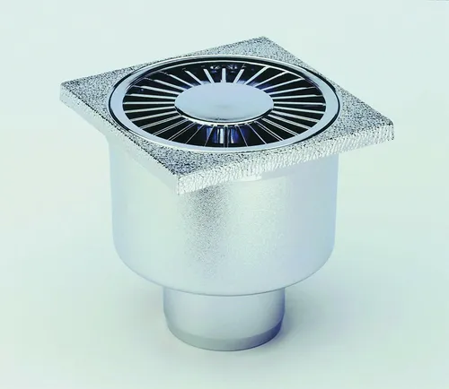 Bodenablauf 10 x 10 verchromt