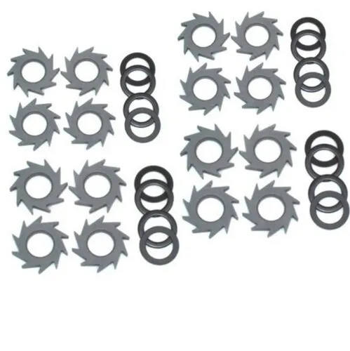 Apex Fräser-Set 54951 – 36-tlg. Fräsersatz für Betonfräse - Vielseitiges 36-teiliges Fräser-Set für die Betonfräse XM-150 zur effektiven Entfernung von Putz und Kleberresten. Mit hochwertigen Hartmetall-Frästerne und Distanzscheiben für professionelle Anwendungen im Innenbereich.