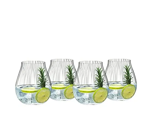 Riedel Gin O' Clock - 4er Set Gin Tonic Gläser - Gläser & Glaswaren, hochwertiges Set mit 4 spülmaschinenfesten Gin Gläsern in edler Präsentschachtel, ideal für Gin-Liebhaber und besondere Anlässe.
