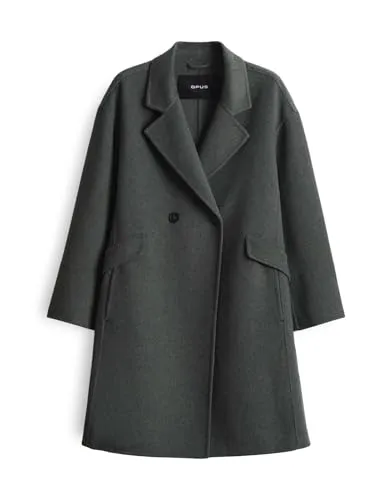 OPUS Damen Mantel HAVILDA Doppelreiher aus Double Wollmix in türkis von OPUS